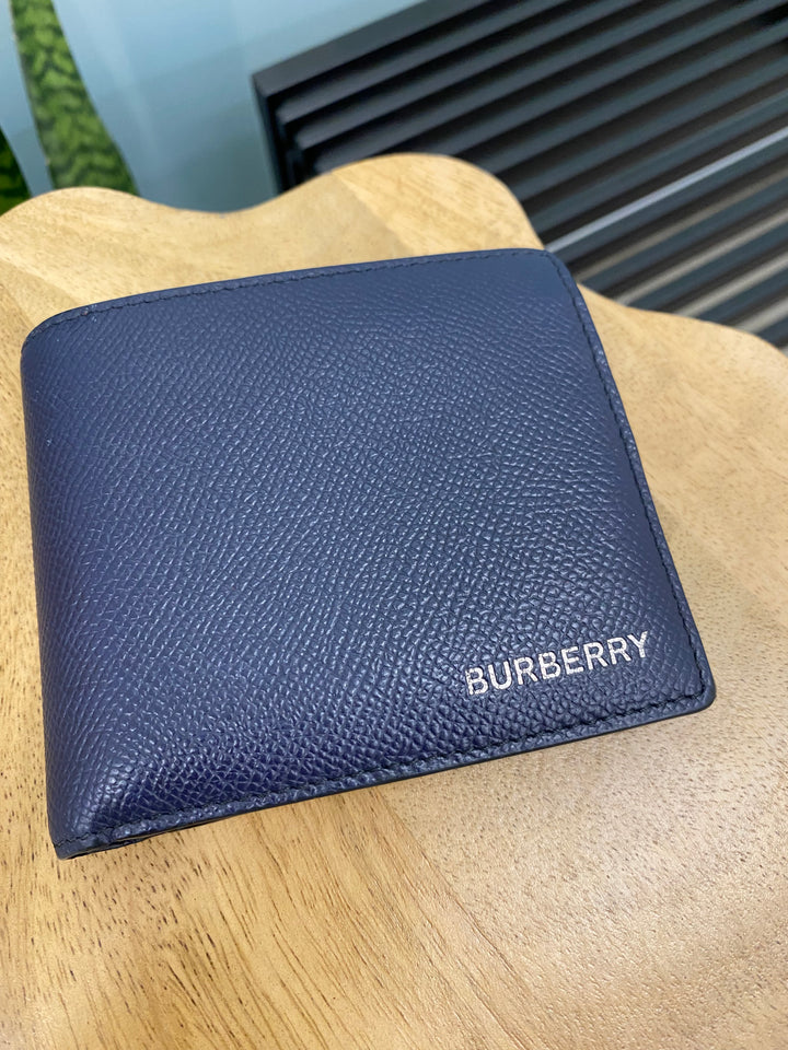 Burberry Navy Saffiano Billfold Wallet (9953)