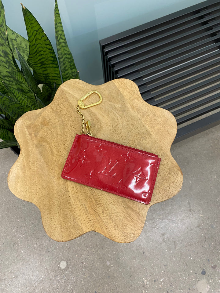 Louis Vuitton Red Vernis Key Cles (0075)