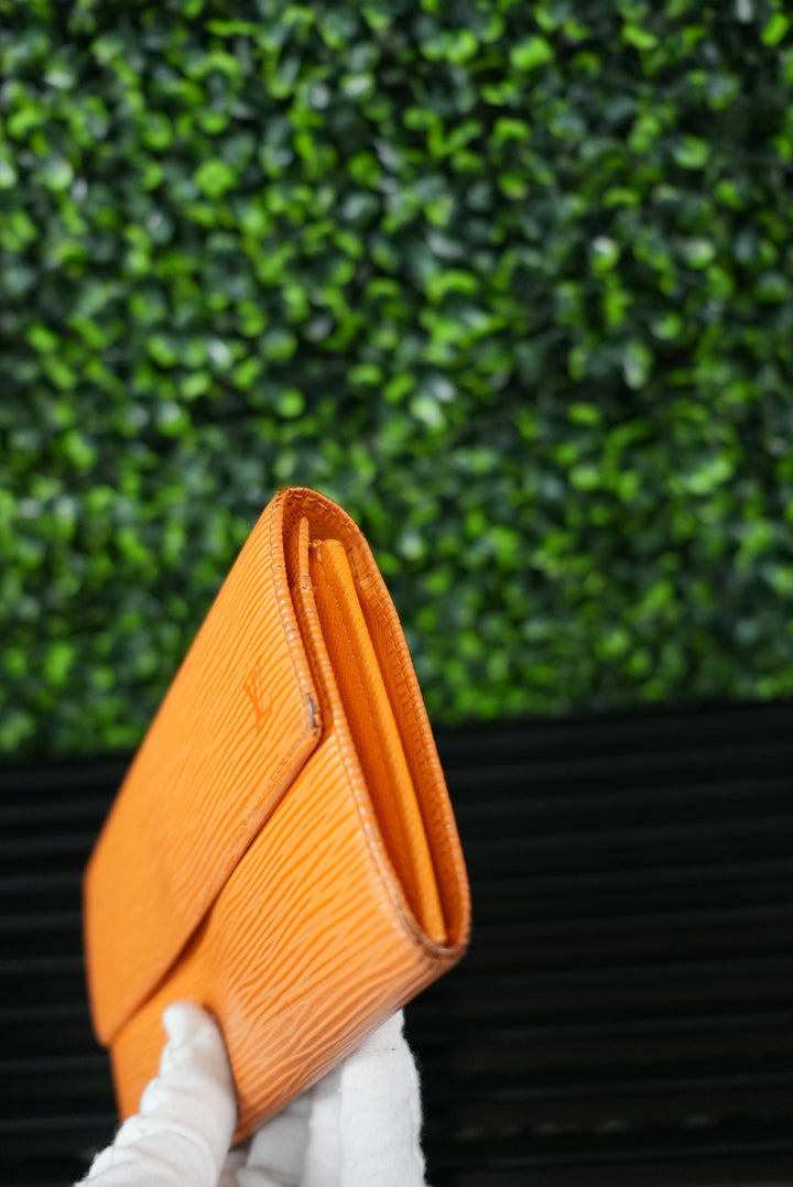 Louis Vuitton Orange Epi Long Wallet