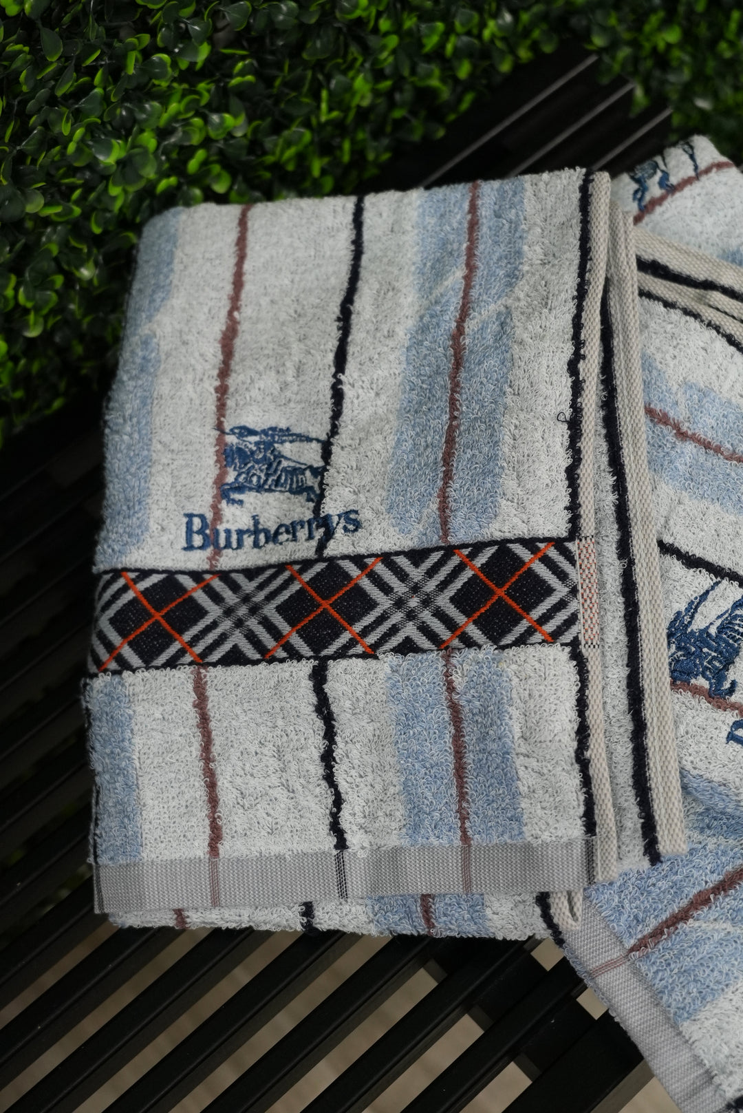 Burberrys Blue Check 3 Towel Set (213)