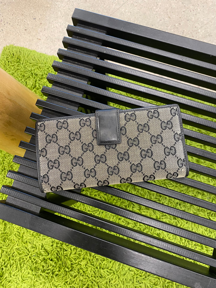 Gucci GG Canvas and Leather Long Wallet (4271)