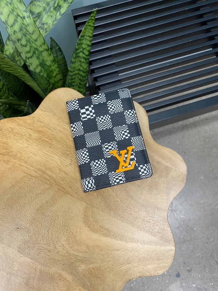 Louis Vuitton Virgil Black and White Damier Distorted Pocket Organizer (0202)