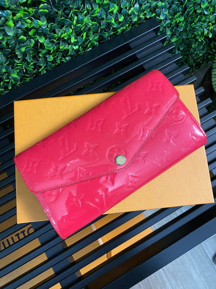 Louis Vuitton Pink Vernis Long Wallet