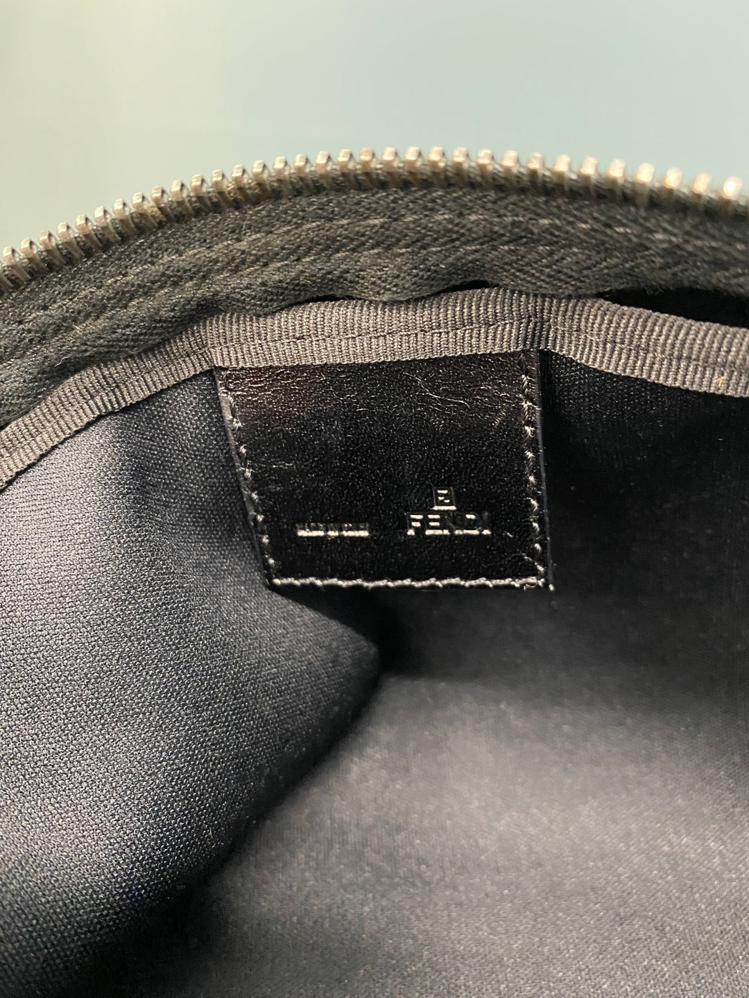 Fendi Black Zucchino Canvas Toiletry Pouch (3242)