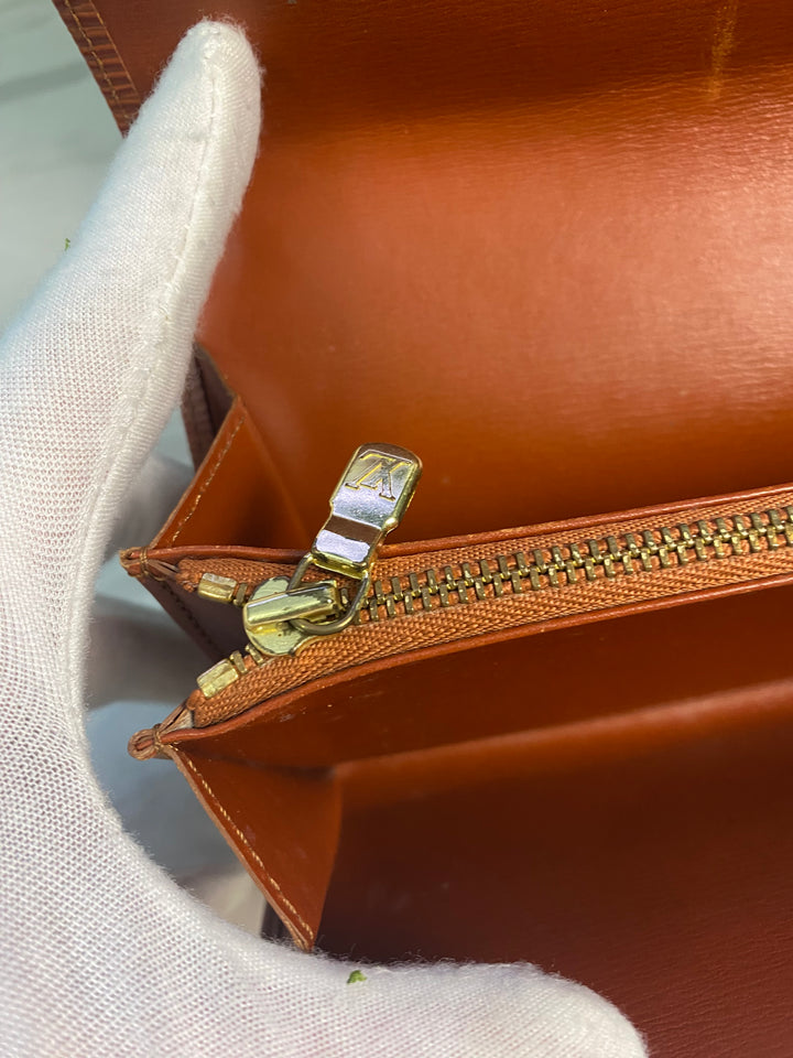 Louis Vuitton Brown Epi Long Wallet (0554)