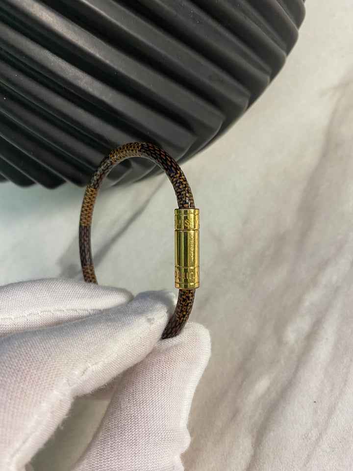 Louis Vuitton Damier Ebene Keep It Bracelet (2281)