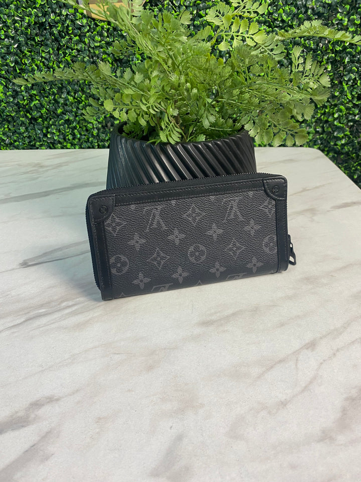 Louis Vuitton Monogram Eclipse Trunk Zippy Wallet (3072)