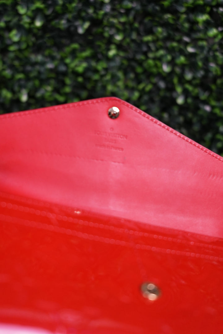 Louis Vuitton Red Vernis Long Wallet