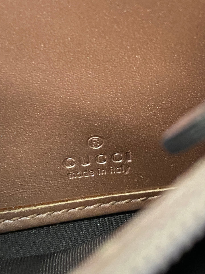 Gucci Rose Gold Patent Guccissima Long Wallet (0240)