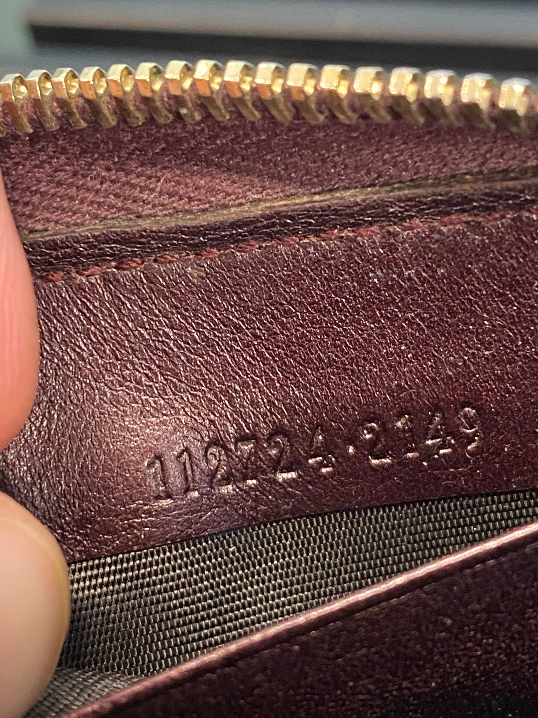 Gucci Burgundy Guccissima Zippy Wallet (1827)