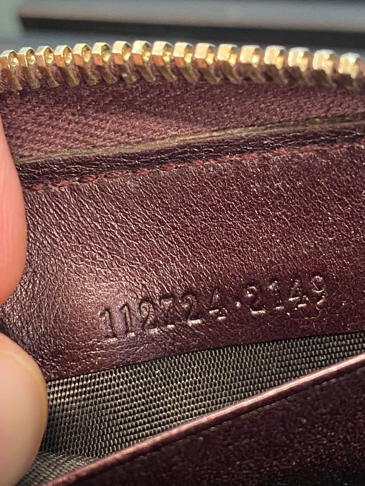 Gucci Burgundy Guccissima Zippy Wallet (1827)