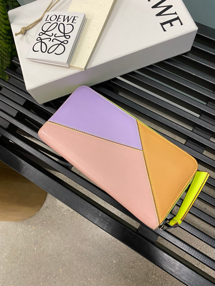 Loewe Tri Colored Puzzle Zippy Wallet (8350)
