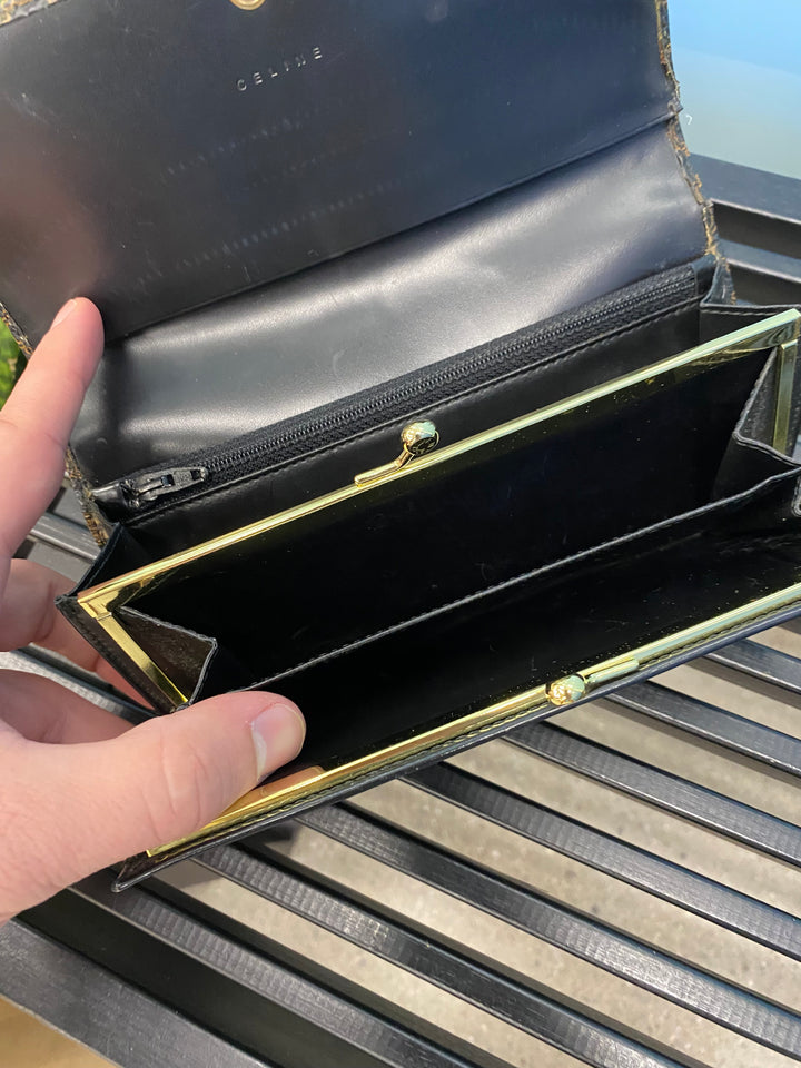 Celine Black Macadam Long Wallet (1191)