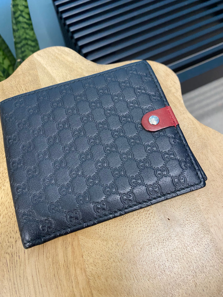 Gucci Black Micro Guccissima Billfold Wallet (3665)