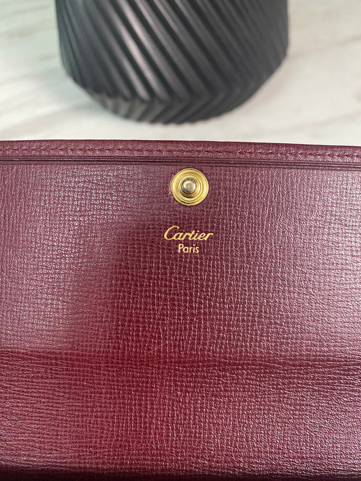 Cartier Burgundy Long Wallet (7186)