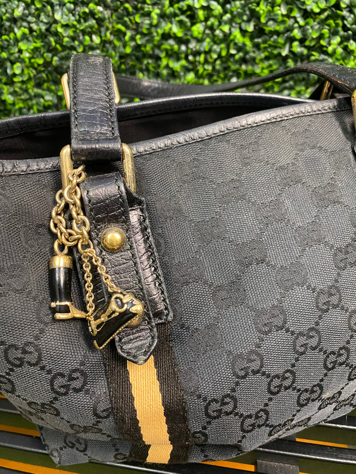 Gucci Black GG Canvas Tote Bag (561)