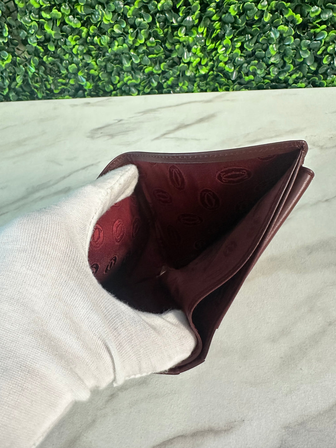 Cartier Burgundy Leather Billfold (3420)