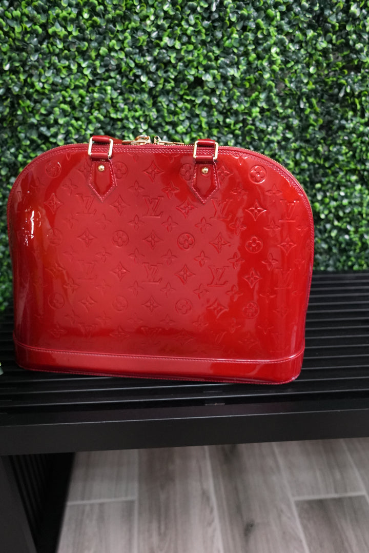 Louis Vuitton Red Vernis Alma GM