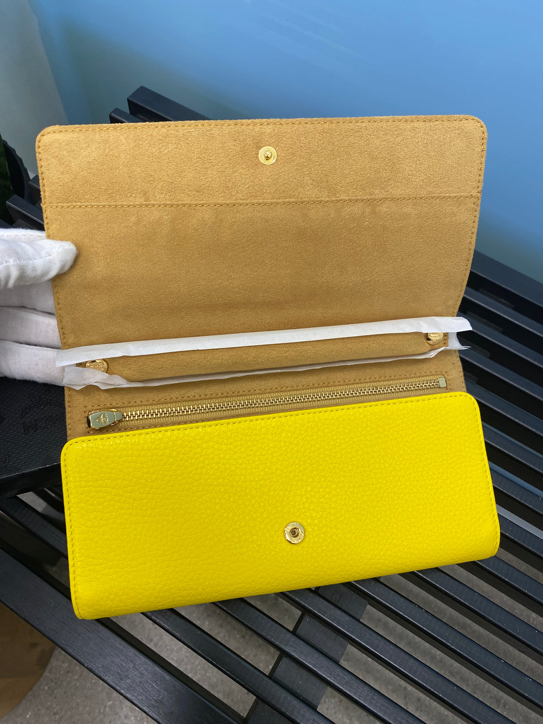 MCM Yellow Leather Jewelry Holder (1111)