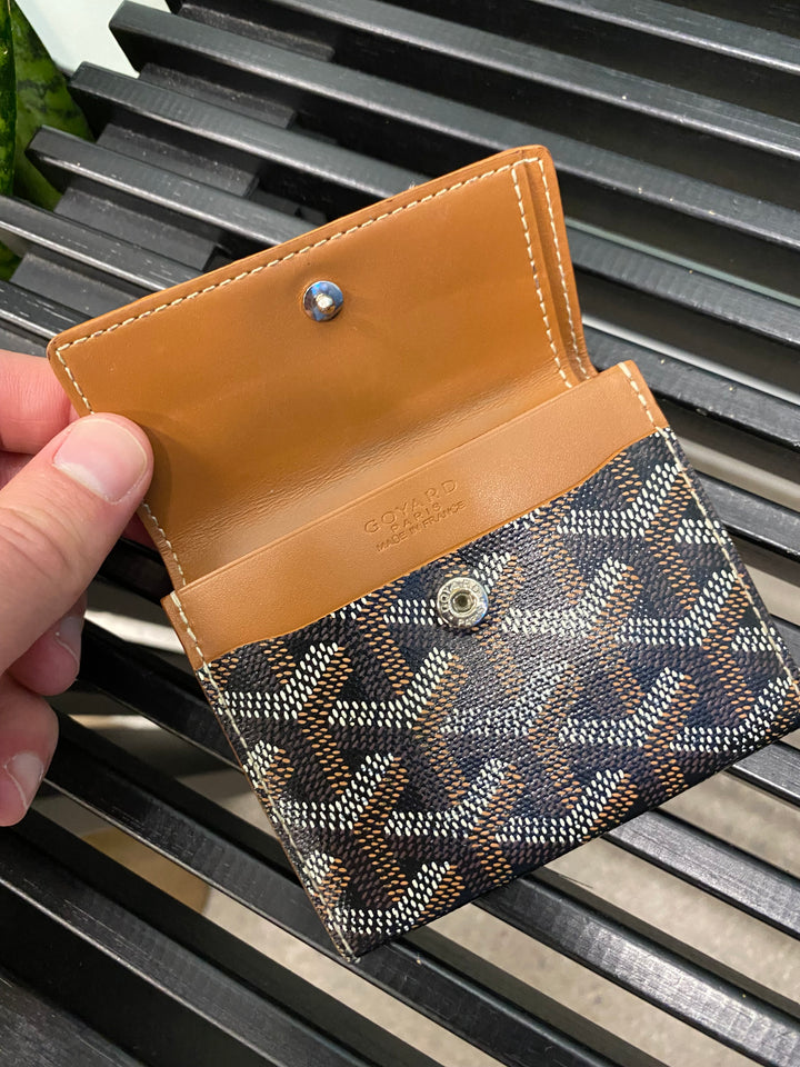 Goyard Black Goyardine Marigny Coin/Card Case (0303)
