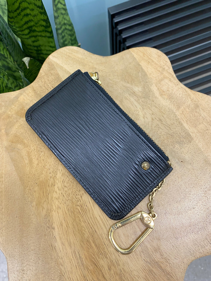 Louis Vuitton Black Epi Key Cles (7898)