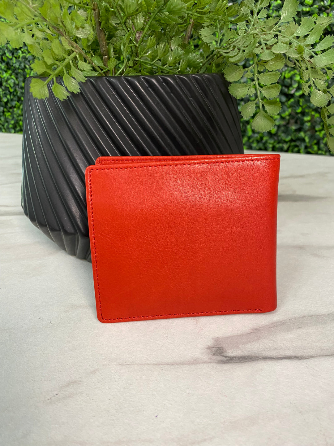 Christian Dior Red Leather Billfold Wallet (7459)