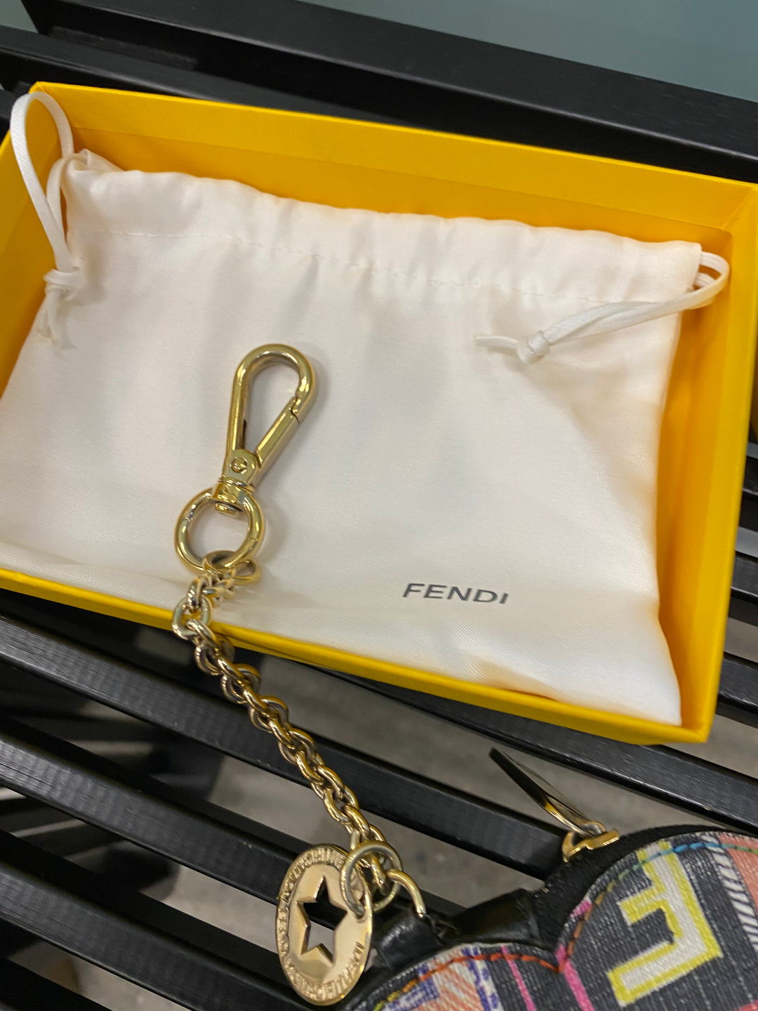 Fendi Multicolor Zucca Heart Coin Pouch (8987)