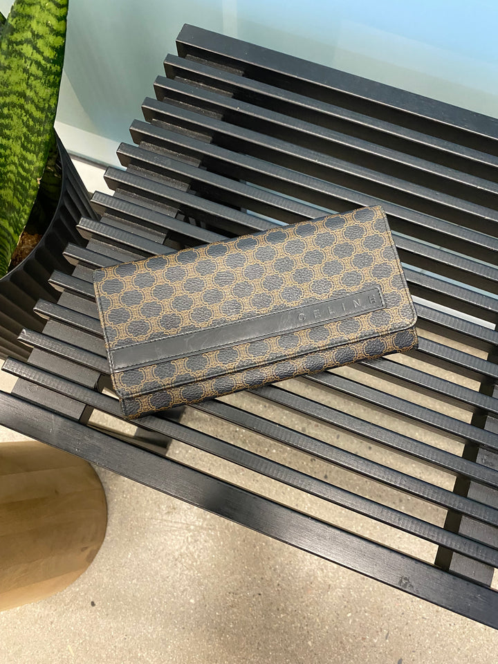 Celine Black Macadam Long Wallet (1191)