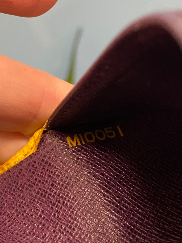 Louis Vuitton Yellow Epi Compact Wallet (6365)