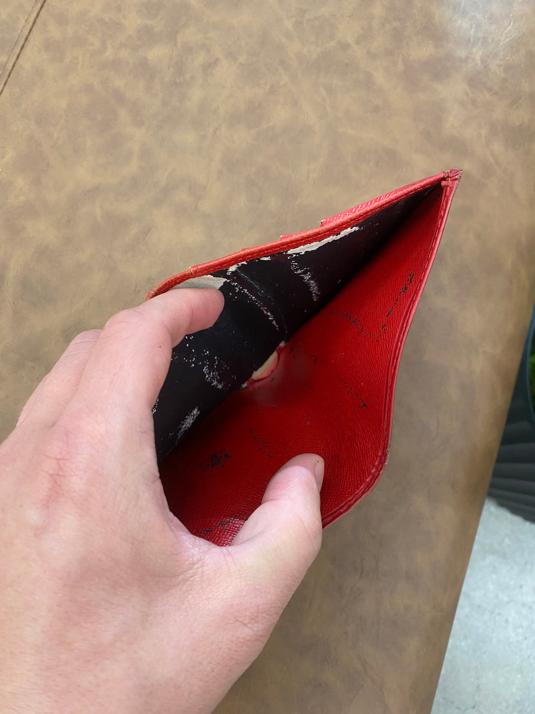 Louis Vuitton Red Epi Billfold Wallet (2089)