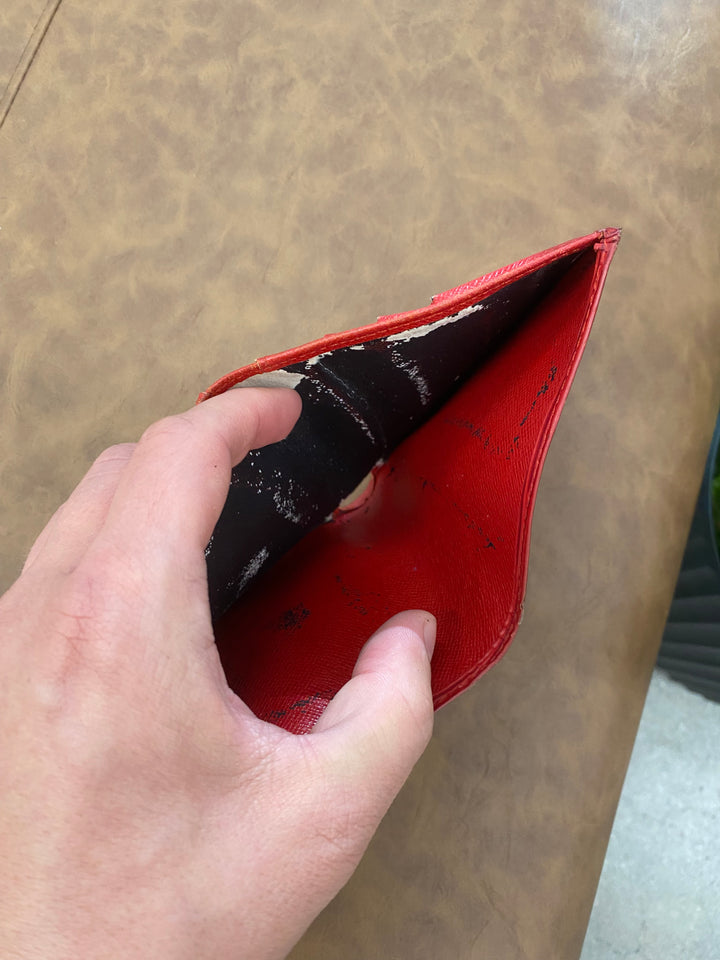 Louis Vuitton Red Epi Billfold Wallet (2089)