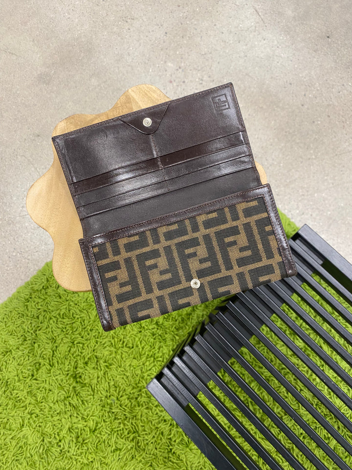 Fendi Zucca Long Flap Wallet (4605)