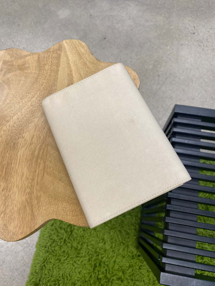 Prada Cream Nylon Compact Trifold Wallet (8791)