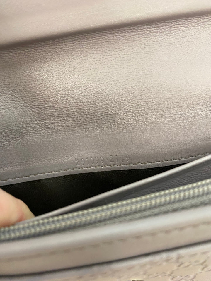 Gucci Lavender Micro Guccissima Long Wallet (3305)