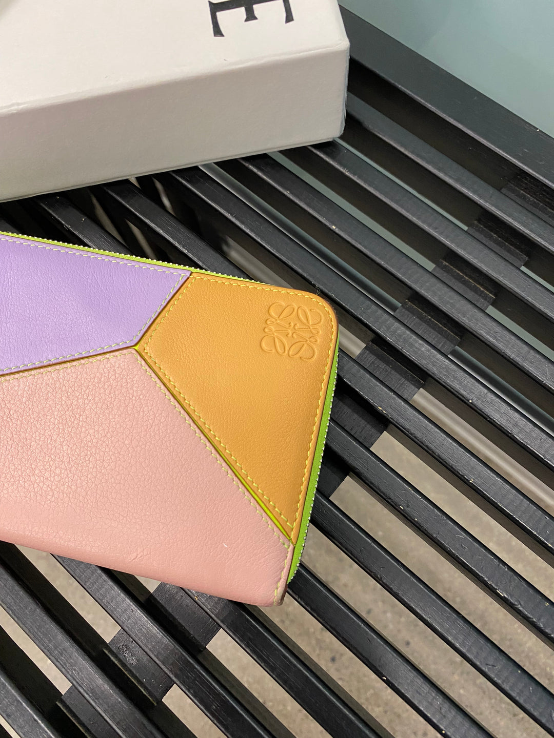 Loewe Tri Colored Puzzle Zippy Wallet (8350)