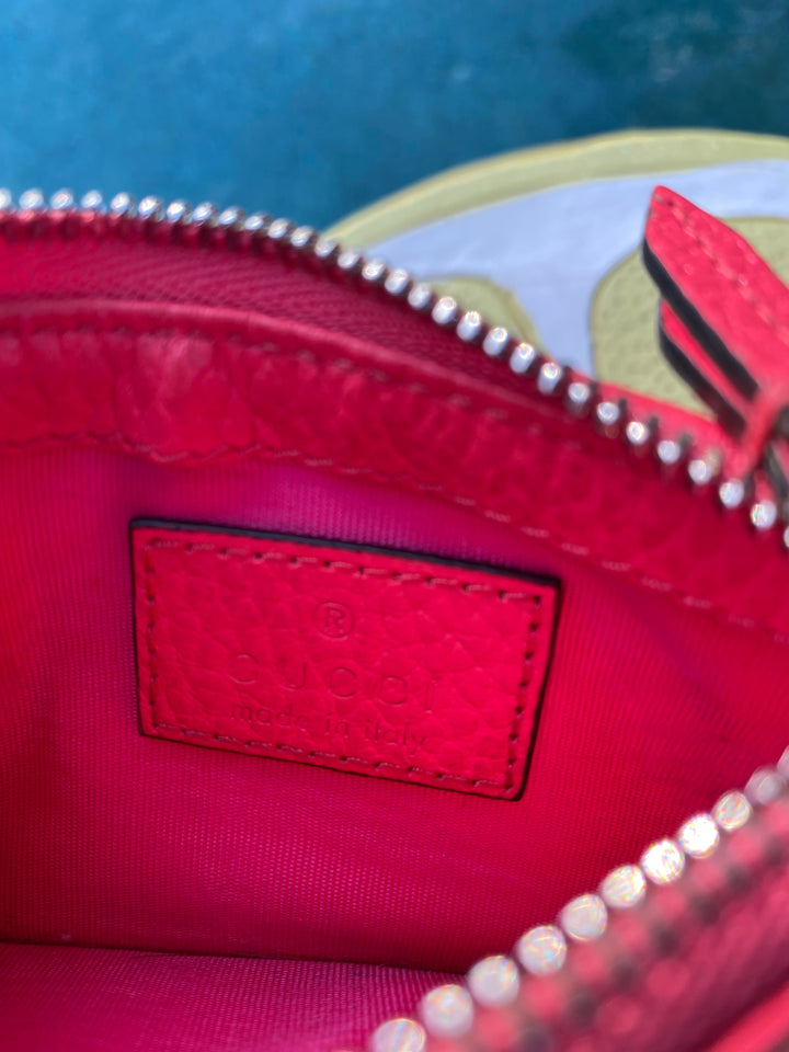 Gucci Pink Pebbled Leather Marmont Key Cles (2959)