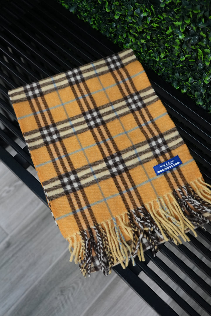 Burberry Blue Label Yellow Check Scarf (595)