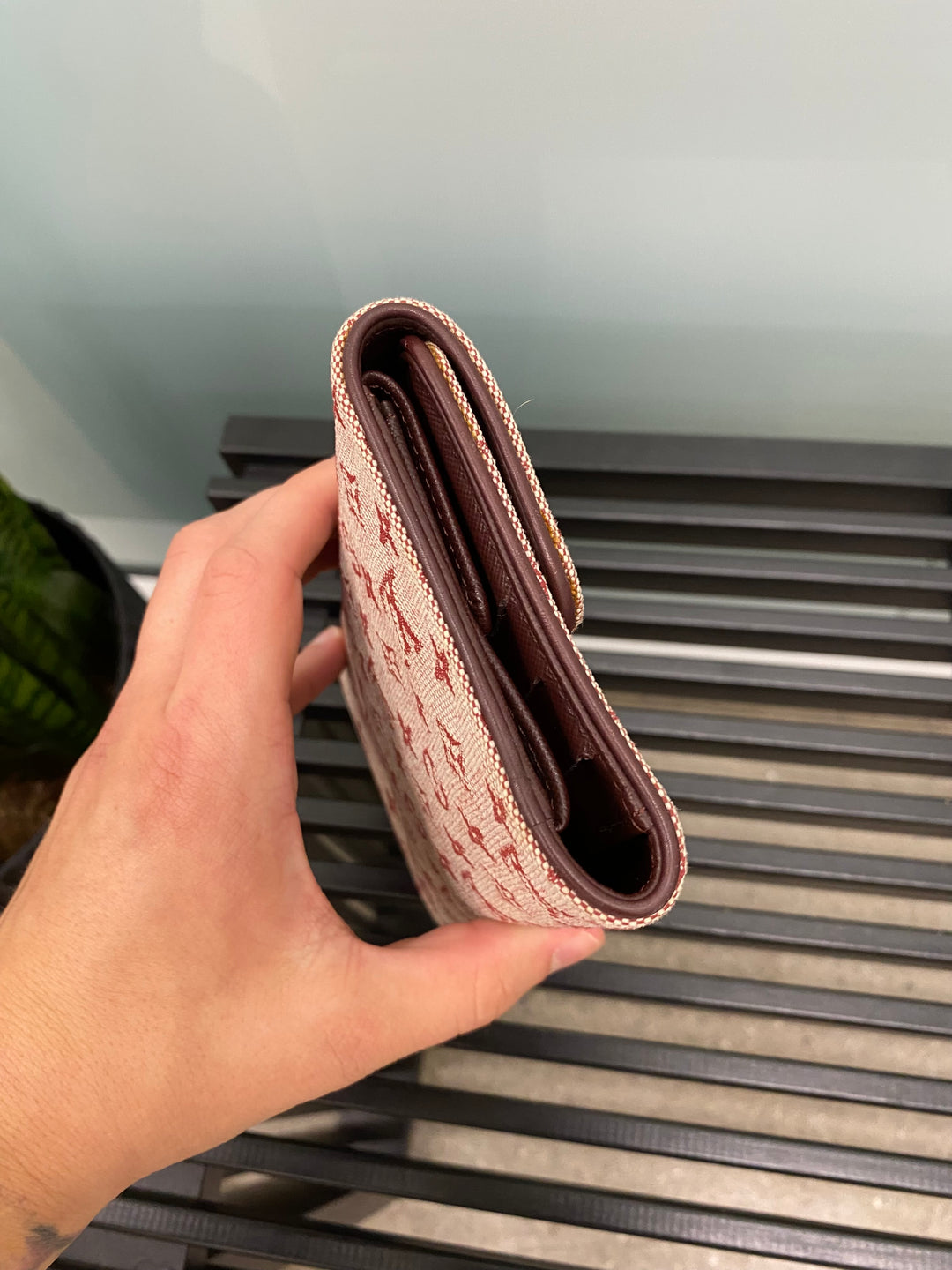 Lousi Vuitton Red Mini Lin International Long Wallet (4949)
