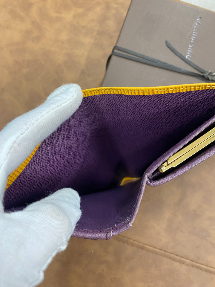 Louis Vuitton Yellow Epi French Wallet (9476)