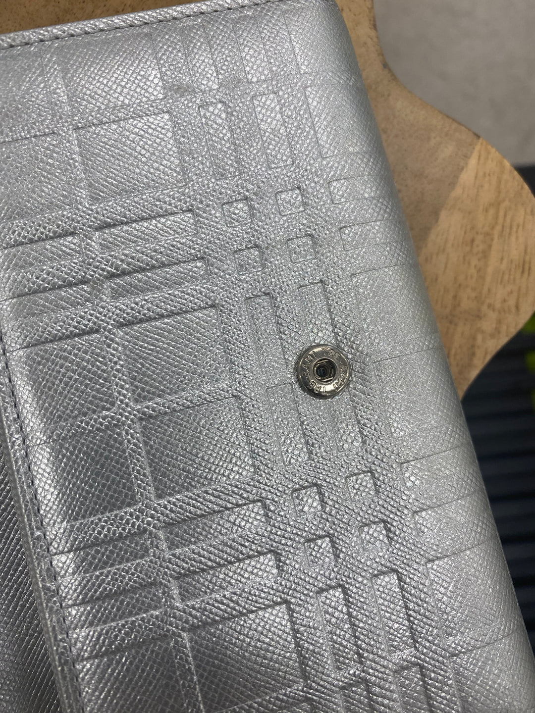 Burberry Silver Check Leather Wallet (4953)