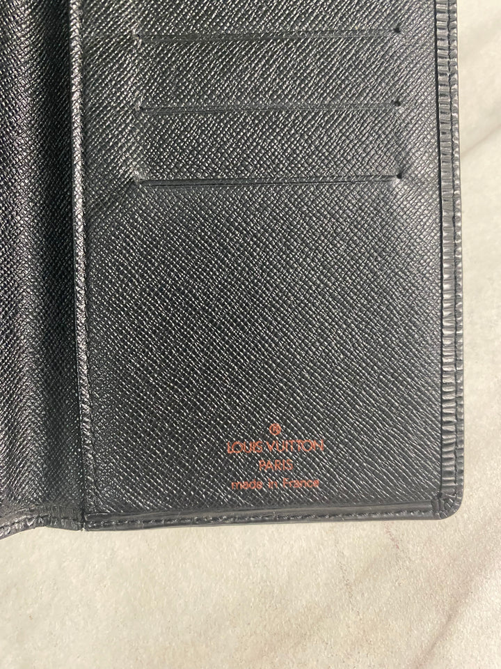 Louis Vuitton Black Epi Long Bifold Wallet (0573-1)
