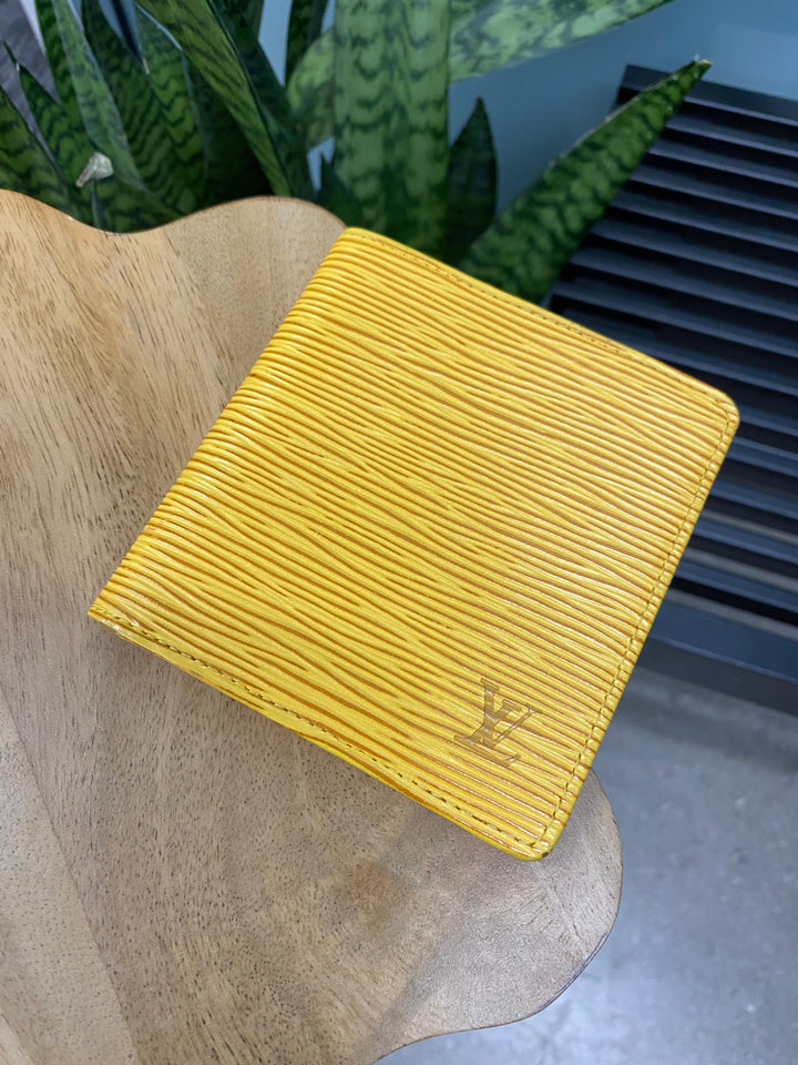 Louis Vuitton Yellow Epi Billfold Wallet (3542)