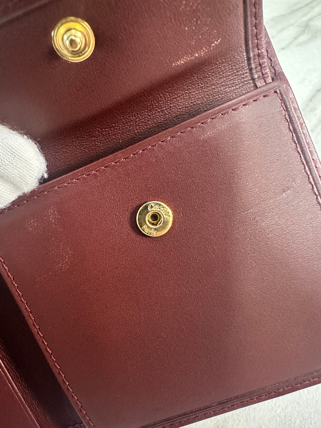 Cartier Burgundy Leather Billfold (3420)