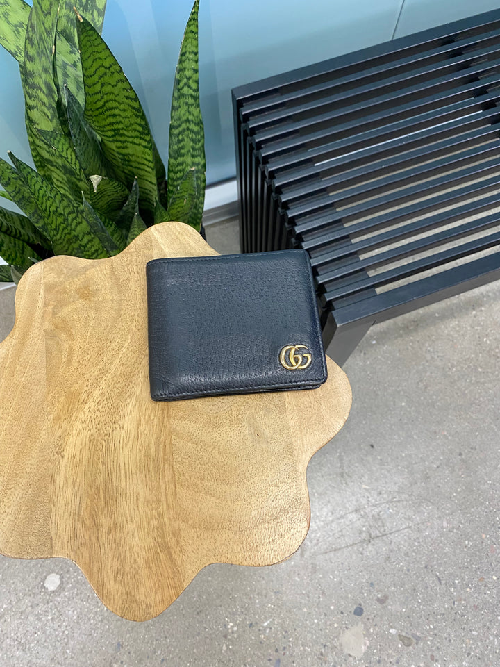 Gucci Black Leather Marmont Billfold Wallet (3803)