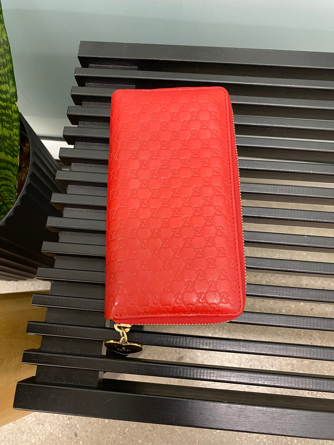 Gucci Red Micro Guccissima Zippy Wallet (3023)