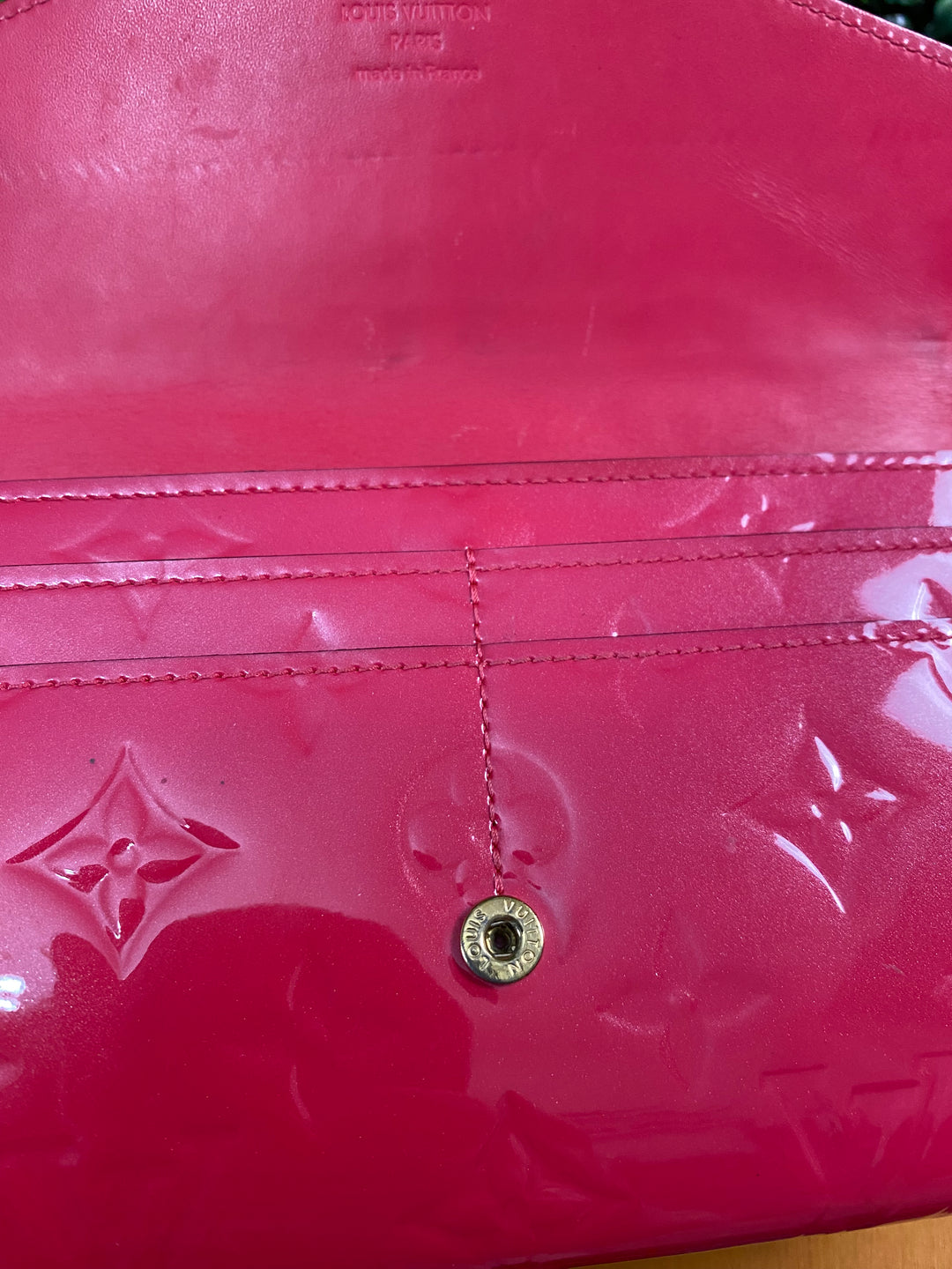 Louis Vuitton Pink Vernis Long Wallet