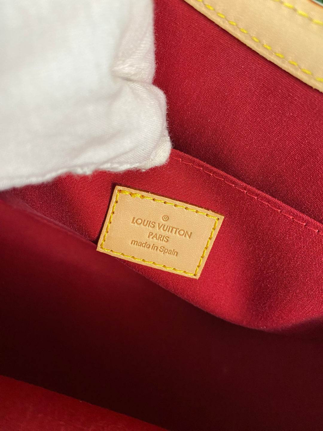Louis Vuitton Red Vernis Roxbury Drive 2 Way Bag (0702)