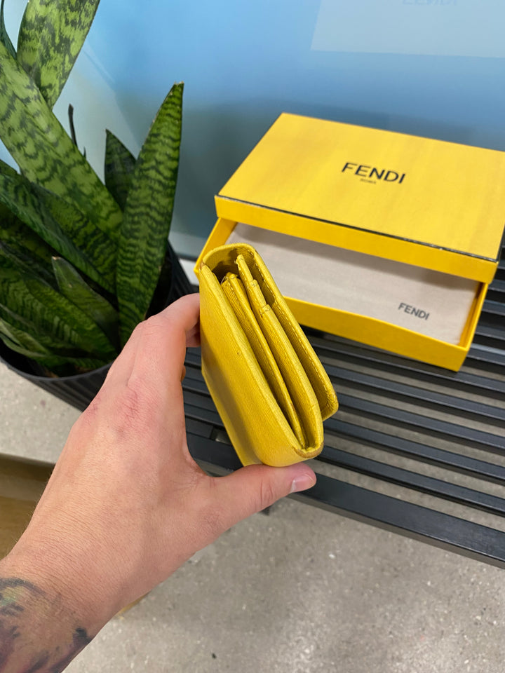 Fendi Yellow Leather Long Wallet (3586)