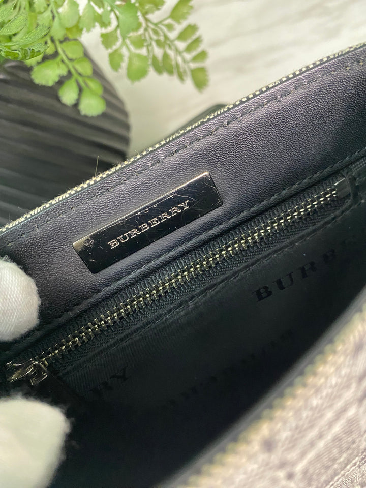 Burberry Grey Canvas Crossbody Bag (7102)