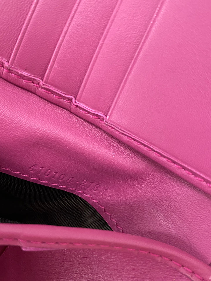 Gucci GG Supreme and Red Leather Compact Wallet (9954)